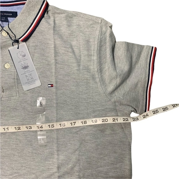 Tommy Hilfiger NWT  Gray Polo Waist Rise Hip Inseam/ Red White Blue Trim Large - Picture 7 of 15
